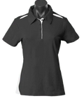 Aussie Pacific Ladies Paterson Polo Shirt 2305 Casual Wear Aussie Pacific Black/White 6 