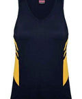 Aussie Pacific Ladies Tasman Singlet 2111 Casual Wear Aussie Pacific Navy/Gold 4 