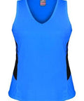 Aussie Pacific Ladies Tasman Singlet 2111 Casual Wear Aussie Pacific Cyan/Black 4 