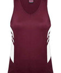 Aussie Pacific Ladies Tasman Singlet 2111 Casual Wear Aussie Pacific Maroon/White 4 