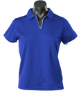 Aussie Pacific Ladies Yarra Polo Shirt 2302 Casual Wear Aussie Pacific Royal/White 16-18 