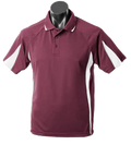 Aussie Pacific Men's Eureka Polo Shirt 1304 Casual Wear Aussie Pacific Maroon/White/Ashe S 