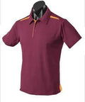 Aussie Pacific Men's Paterson Corporate Polo Shirt 1305 Casual Wear Aussie Pacific Maroon/Gold S 