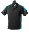 Aussie Pacific Premier Kids Polo Shirt 3301 Casual Wear Aussie Pacific Black/Teal 6 