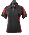 Aussie Pacific Premier Ladies Polo Shirt 2301 Casual Wear Aussie Pacific Black/Red 8 