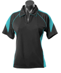 Aussie Pacific Premier Ladies Polo Shirt 2301 Casual Wear Aussie Pacific Black/Teal 8 