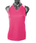 Aussie Pacific Premier Ladies Singlet 2101 Casual Wear Aussie Pacific Hot Pink/White 8 