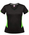 Aussie Pacific Tasman Ladies Tees 2211 Casual Wear Aussie Pacific Black/Neon Green 8 