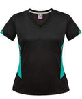 Aussie Pacific Tasman Ladies Tees 2211 Casual Wear Aussie Pacific Black/Teal 8 