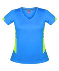 Aussie Pacific Tasman Ladies Tees 2211 Casual Wear Aussie Pacific Cyan/Neon Green 8 