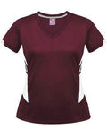 Aussie Pacific Tasman Ladies Tees 2211 Casual Wear Aussie Pacific Maroon/White 8 