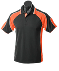 Aussie Pacific Men's Murray Polo Shirt 1300 Casual Wear Aussie Pacific Black/Orange/White S 