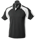 Aussie Pacific Men's Murray Polo Shirt 1300 Casual Wear Aussie Pacific Black/Ashe/White S 