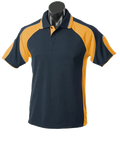 Aussie Pacific Men's Murray Polo Shirt 1300 Casual Wear Aussie Pacific Navy/Gold/Ashe S 