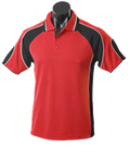 Aussie Pacific Men's Murray Polo Shirt 1300 Casual Wear Aussie Pacific Red/Black/White S 