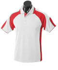 Aussie Pacific Men's Murray Polo Shirt 1300 Casual Wear Aussie Pacific White/Red/Ashe S 