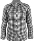 Aussie Pacific Ladies Brighton Long Sleeve Shirt 2909L Corporate Wear Aussie Pacific Black/White 4 