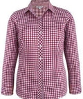 Aussie Pacific Ladies Brighton Long Sleeve Shirt 2909L Corporate Wear Aussie Pacific Red/White 4 
