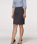 Aussie Pacific Ladies Knee Length Skirt 2802 Corporate Wear Aussie Pacific Charcoal 4 