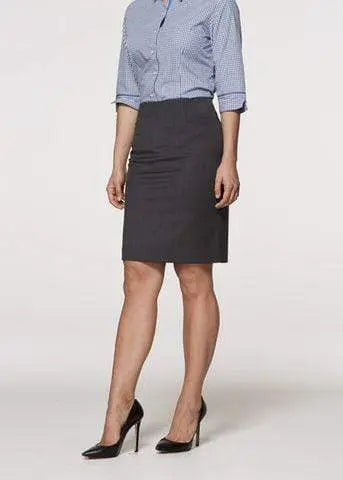 Aussie Pacific Corporate Wear AUSSIE PACIFIC LADIES KNEE LENGTH SKIRT 2802