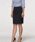Aussie Pacific Ladies Knee Length Skirt 2802 Corporate Wear Aussie Pacific Navy 4 