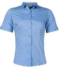 Aussie Pacific Ladies Short Sleeve Work Shirt 2903S Corporate Wear Aussie Pacific Mid Blue 4 
