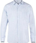 Aussie Pacific Men's Bayview Long Sleeve Shirt 1906L Corporate Wear Aussie Pacific White/Sky XXS 