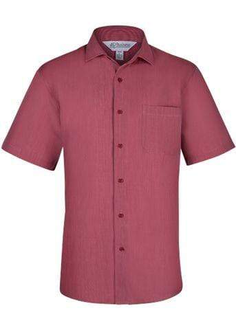 Aussie Pacific Men's Belair Short Sleeve Shirt 1905S Corporate Wear Aussie Pacific Red XXS 