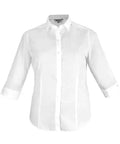 Aussie Pacific Ladies Kingswood 3/4 Sleeve Shirt 2910t Corporate Wear Aussie Pacific White 4 