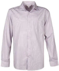 Aussie Pacific Men's Henley Long Sleeve Shirt 1900l Corporate Wear Aussie Pacific White/Purple XXS 