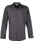 Aussie Pacific Men's Henley Long Sleeve Shirt 1900l Corporate Wear Aussie Pacific Black/Silver XXS 