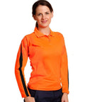 Australian Industrial Wear Work Wear HI-VIS LEGEND LONG SLEEVE POLO Ladies SW34A