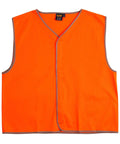 Hi-vis Safety Vest Kid's SW02K Work Wear Australian Industrial Wear 4K-6K Orange 