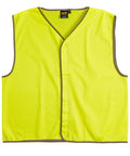 Hi-vis Safety Vest Kid's SW02K Work Wear Australian Industrial Wear 4K-6K Yellow 