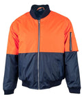 Hi-vis Two Tone Flying Jacket SW06A Work Wear Australian Industrial Wear S Fluoro Orange/Navy 