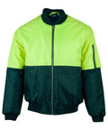 Hi-vis Two Tone Flying Jacket SW06A Work Wear Australian Industrial Wear S Fluoro Yellow/Bottle 