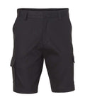 Men's Heavy Cotton Drill Cargo Shorts WP06 Work Wear Australian Industrial Wear 77R Black 