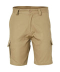 Men's Heavy Cotton Drill Cargo Shorts WP06 Work Wear Australian Industrial Wear 77R Khaki 