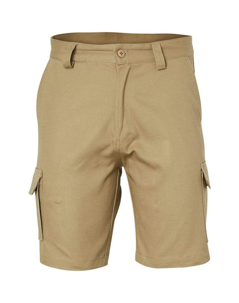 Men's Heavy Cotton Drill Cargo Shorts WP06 Work Wear Australian Industrial Wear 77R Khaki 