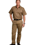 Australian Industrial Wear Work Wear Black / 77R MEN'S HEAVY COTTON PRE-SHRUNK DRILL PANTS Regular Size WP07