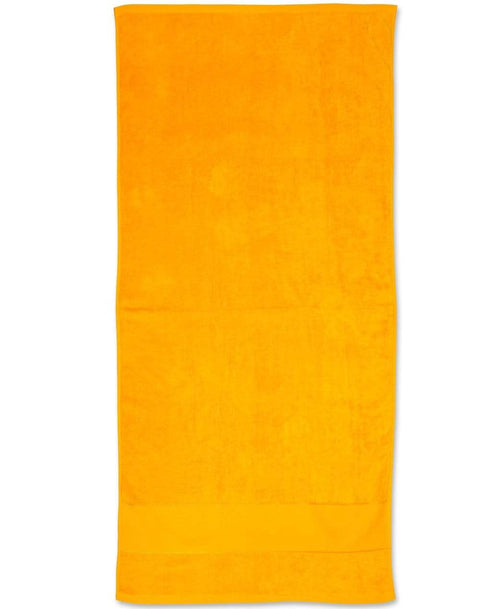 Terry Velour Beach Towel TW04A Work Wear Australian Industrial Wear 75cm x 150cm Gold 