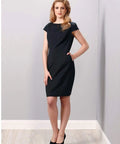 BENCHMARK Ladies’ Wool Blend Stretch Cap Sleeve Dress M9281 Corporate Wear Benchmark   