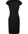 BENCHMARK Ladies’ Wool Blend Stretch Cap Sleeve Dress M9281 Corporate Wear Benchmark Black 6 