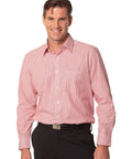 BENCHMARK Men's Balance Stripe Long Sleeve Shirt M7232 Corporate Wear Benchmark Red/White 38 