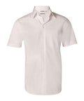 BENCHMARK Men's Cotton/Poly Stretch Short Sleeve Shirt M7020S Corporate Wear Benchmark White 40 