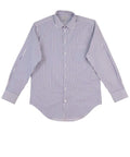 BENCHMARK Men's Executive Sateen Stripe Long Sleeve Shirt M7310L Corporate Wear Benchmark White/Cobalt 38 