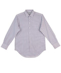 BENCHMARK Men's Executive Sateen Stripe Long Sleeve Shirt M7310L Corporate Wear Benchmark White/Grey 38 