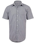 BENCHMARK Men’s Gingham Check Short Sleeve Shirt M7300S Corporate Wear Benchmark Black/White XS 