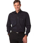 BENCHMARK Men's Long Sleeve Military Shirt M7912 Corporate Wear Benchmark   