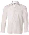 BENCHMARK Men's Poplin Long Sleeve Business Shirt BS01L Corporate Wear Benchmark White S 